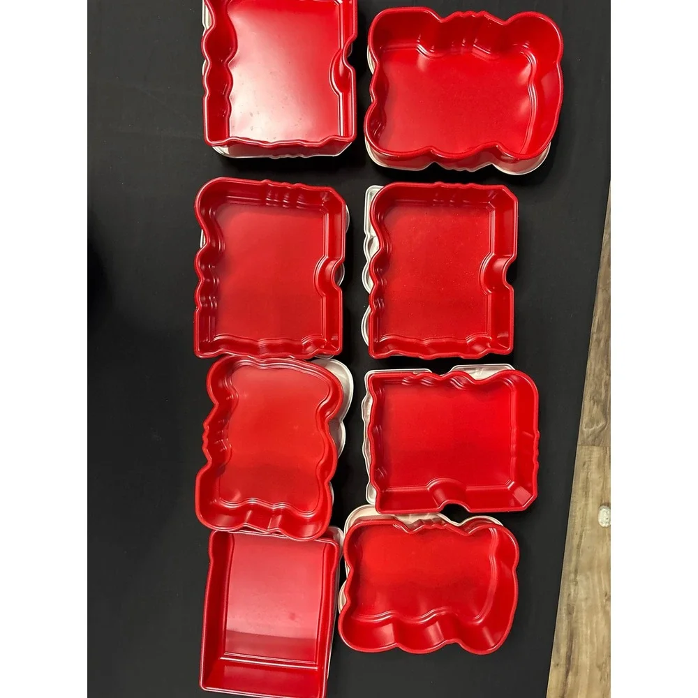 Lot of 8 Ullman Co Christmas 3D Deco Gift Containers Santa Gingerbread Bear Red
